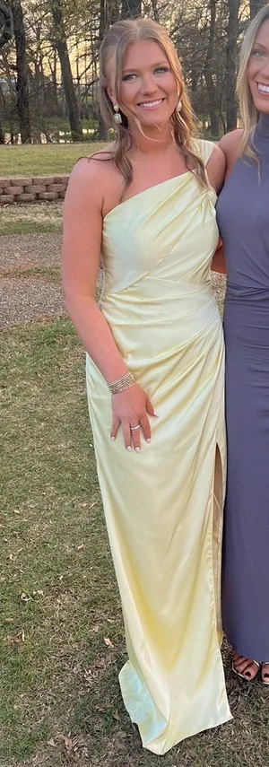 Azazie Bridesmaid Dress Yellow thumbnail 3