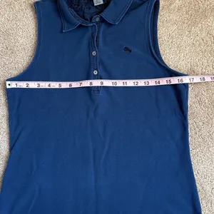 Tommy Bahama Ladies Cotton Navy Sleeveless Golf Polo. Size Small thumbnail 4