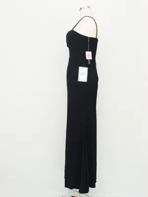 XSCAPE - Asymmetric‎ Rhinestone Strap Gown thumbnail 5