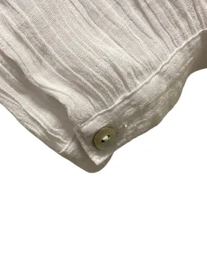 Anthropologie Fig And Flower Gauzy Top White Size XL Boho Cottagecore Coastal thumbnail 11