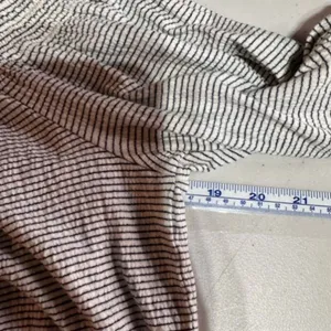 Lucky Brand Women’s Off Shoulder Striped Gauzy Peasant‎ Top Medium Black White thumbnail 10