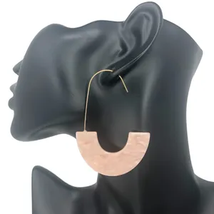 Soft Pink Resin Drop Earrings thumbnail 2
