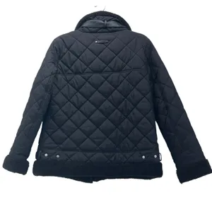 Lauren‎ Ralph Lauren Quilted Puffer Jacket Large Aviator Rebel Faux Fur thumbnail 2