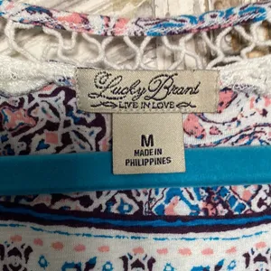 Lucky Brand shirt crochet detail size medium thumbnail 2