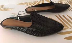 Black Woven Flats, Size 9 1/2 thumbnail 1