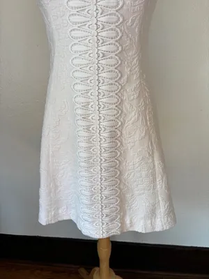 Solid White Lilly Pulitzer Crochet Bow Back Summer Dress thumbnail 3