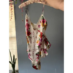 Vintage Victoria’s Secret Floral Satin Lace Teddy Bodysuit Size P thumbnail 5