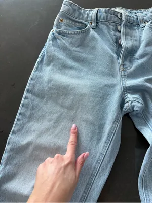 H&M Light Blue Straight Leg High Waist Jeans Us4 thumbnail 10