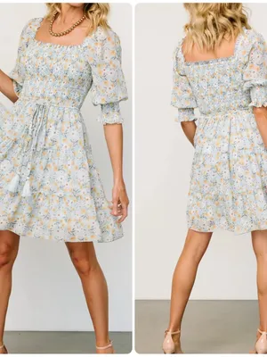Baltic Born Azlyn Smocked Floral Short Dress thumbnail 2