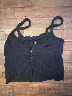 ZARA Cropped Button Camisole thumbnail 3