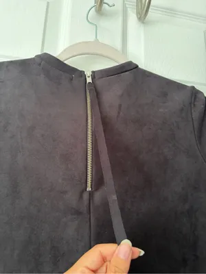 Zara Black Suede Mini Dress thumbnail 4