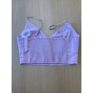 Abercrombie & Fitch Satin Crop Smocked Back Tank Size Medium A1469 thumbnail 3