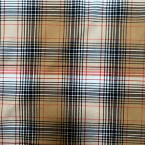 Jolie & Joy Beige, Red, White, and Black Plaid Pinafore Mini Overall Dress thumbnail 2