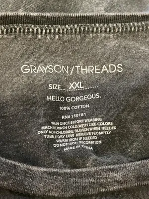 Grayson Threads Tee Shirt Womens 2XL Black Midnight Magic Graphic Crop Pullover thumbnail 6