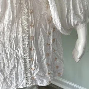 Free People Charlotte Swiss-Dot Tunic Dress Ivory thumbnail 7
