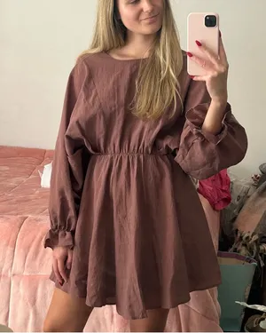 Zara voluminous dress thumbnail 1