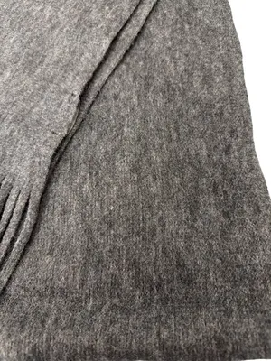 Lucky Brand Brushed Gray Fringe Scarf Soft & Stylish Long Unisex Warm 88" x 15" thumbnail 3