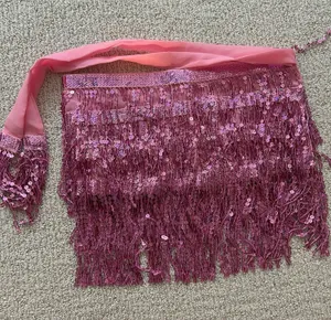 Amazon Pink Fringe Skirt thumbnail 1