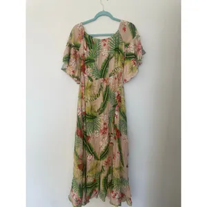 Label of Love Tropical Print A-Line Tassel Maxi Dress Sz Med thumbnail 2