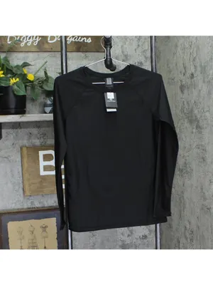NWT Volcom Womens Long Sleeve Rashguard Top O0312301 Jet Black L thumbnail 3