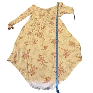 Knox Rose Floral Handkerchief Hem Peasant Midi Dress Cottagecore Button Boho XL thumbnail 10