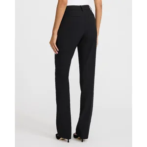 Express 'Editor' Mid-Rise Boot Cut Dress Pant in Black Twill Size 6 Regular thumbnail 2