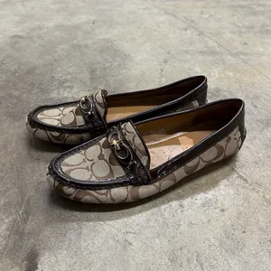 Coach Fortunata Signature C Jacquard tan monogram Loafers thumbnail 2