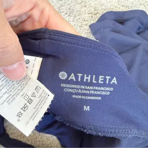 Athleta Women’s Plunge Tankini Top A-C Dress Swimwear in Blue M thumbnail 10