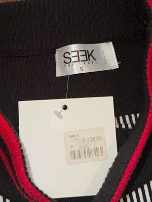 Title: NWT SEEK The Label Striped Knit Mini Skirt S thumbnail 3