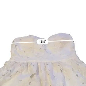 Y2K‎ Akira Chicago Black Label Dress Womens Medium Ivory Lace Strapless Mini thumbnail 9