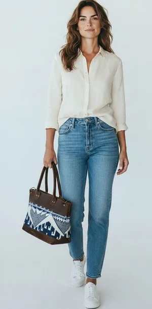 Hawks & Doves Loretta Top Handle Shoulder Purse Blue Bag Pendleton wool panel thumbnail 1