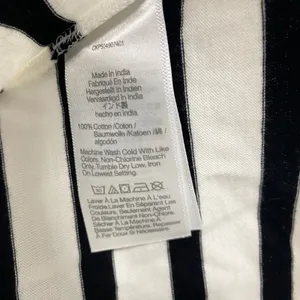 Madewell Top Womens M Black White Striped Short Sleeve Crewneck Casual Tee NY733 thumbnail 6