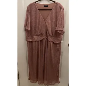 Bloomchic Dusty Rose Glitter Shimmer Midi Dress Womens 26‎ Party Wedding Gown thumbnail 2