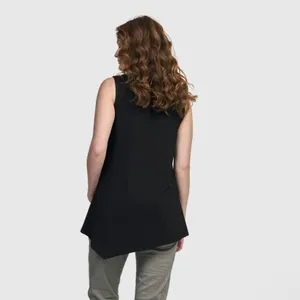 ALEMBIKA Essential Point Hem Tank Top‎ In Black Size 6 thumbnail 2