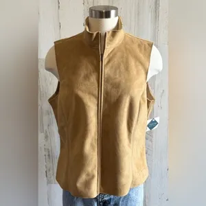 Vintage Honey Faux Suede Vest Buckskin‎ Style – Large NWT thumbnail 8