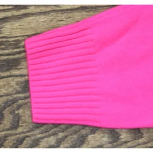NWT Aqua Womens Front Button Cashmere V-Neck Cardigan Sweater V10337 Neon Pink M thumbnail 14