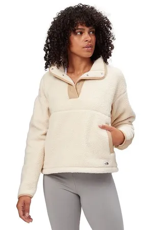 The North Face Cragmont Fleece‎ 1/4 Snap Pullover Sweater Cream Size S NWT thumbnail 1