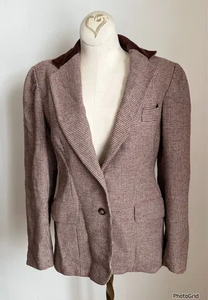 Vintage Evan Picone Lord & Taylor Wool Brown Blazer Jacket Approx 0-2 thumbnail 1