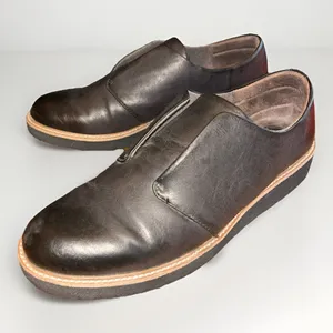 Sofft Womens Black Leather Look Slip On Platform Loafers Shoes 9.5M 3035101 thumbnail 1