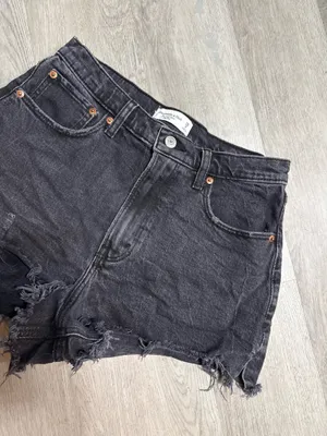 Abercrombie & fitch high rise cutoff denim shorts thumbnail 2