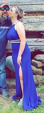 Prom Dress Blue Size M thumbnail 1