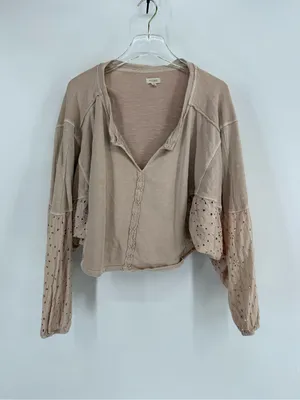 Anthropologie Pilcro Batwing Eyelet Sweatshirt size large thumbnail 3