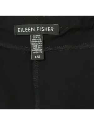 Eileen Fisher Black Washable Stretch Crepe Pants with Ankle Zippers Size L thumbnail 5