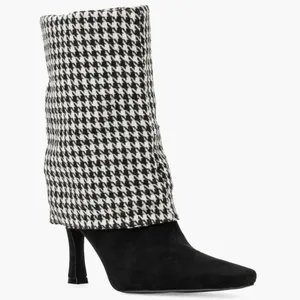 NEW NEW YORK & COMPANY Kalissa Tall Convertible Stiletto Boot Houndstooth 7 thumbnail 3
