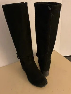 Koolaburra by Ugg women black suede Knee-High Madeley Heeled Boots US 8 thumbnail 2