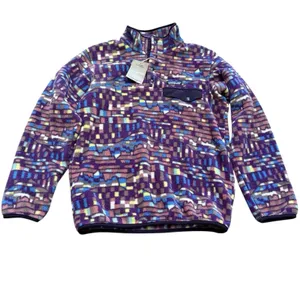Patagonia‎ Synchilla Snap T Pullover Womens XS Night Plum Fitz Roy Patchwork New thumbnail 4