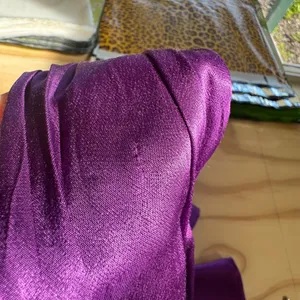 Meshki‎ Purple Satin Halter Mini Dress Open Back Cocktail DR03952WD3 XL Party thumbnail 10