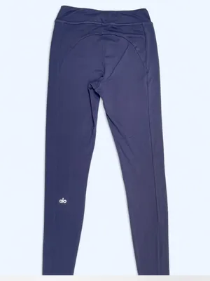 ALO Yoga Navy Mid Rise Performance Leggings Pilates Gym Training Outdoor XXS thumbnail 2