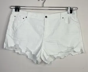 Aerie Daydream Distressed Comfy Denim Jean Shorts cutoffs White plus XXL 20 thumbnail 1