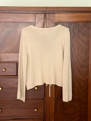 No Boundaries Women's Viral Tie-Front Knit Cardigan (XXL) thumbnail 6
